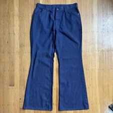 1970s Vintage Maverick Blue Bell Men’s Wrangler Flare Jeans USA Scoville 30x30