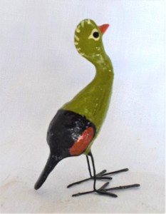 Détails Sur Ancien Oiseau En Papier Mâché Grue Chewed Paper Bird Figurine Statuette
