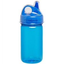Nalgene Sustain Grip-N-Gulp 12oz Kids Bottle w/ Cover Blue Reusable Sippy Cup