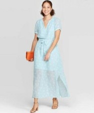 MAXI DRESS A NEW DAY CASUAL FIT CAP SLEEVE DEEP VNECK CHIFFON Small New w tags