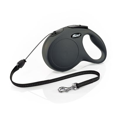 Flexi New Classic Medium 26ft Dog Leash for Dogs Up to 44lbs Black