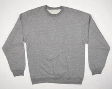 Vintage Sweatshirt Fine Weave Gray Size M/L 60s Cotton Blend V Stitch Grunge