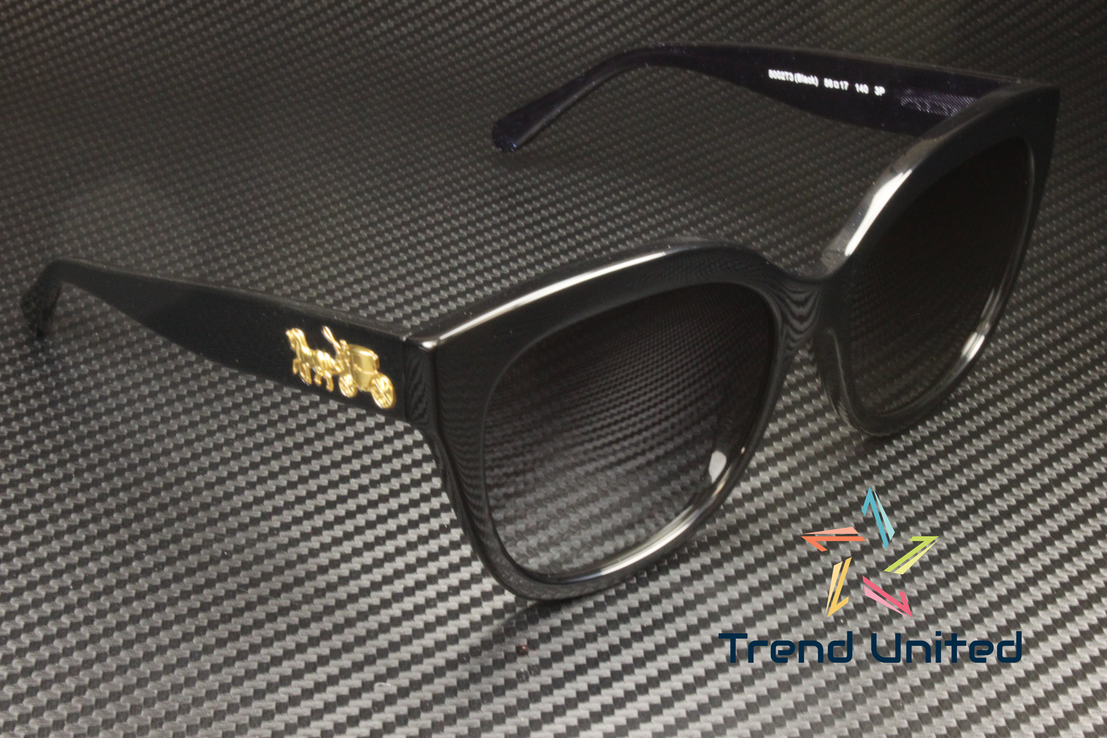 COACH HC8264 5002T3 Black Grey Gradient Polarized 56 mm Women's