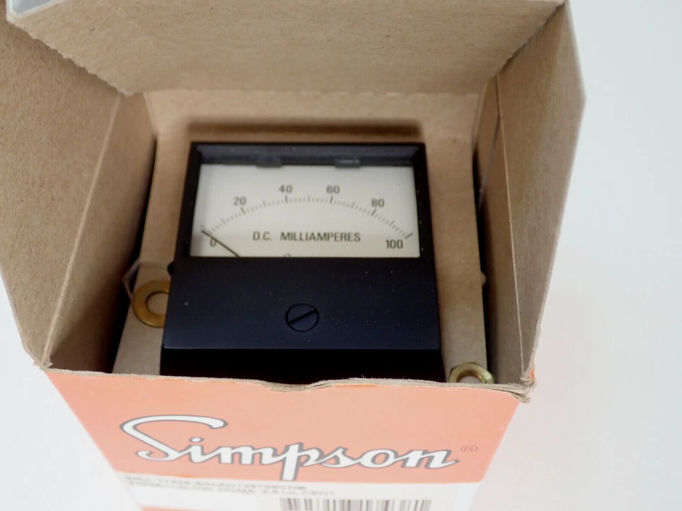 1 - SIMPSON  2122A Panel Meter 0-100 DC Milliamperes - DCMA 2.5 UL CENT - 17438 - Image 4 of 4