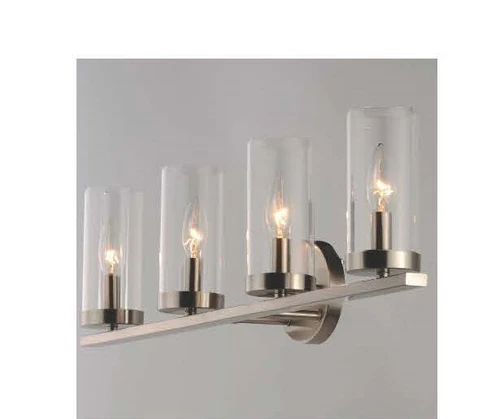 Maxim Sentinel 4-Light Bathroom Vanity Light in Satin Nickel - Picture 2 of 5