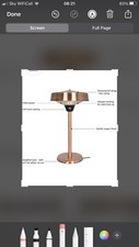 La Hacienda 69535 Tabletop Copper Halogen Heater