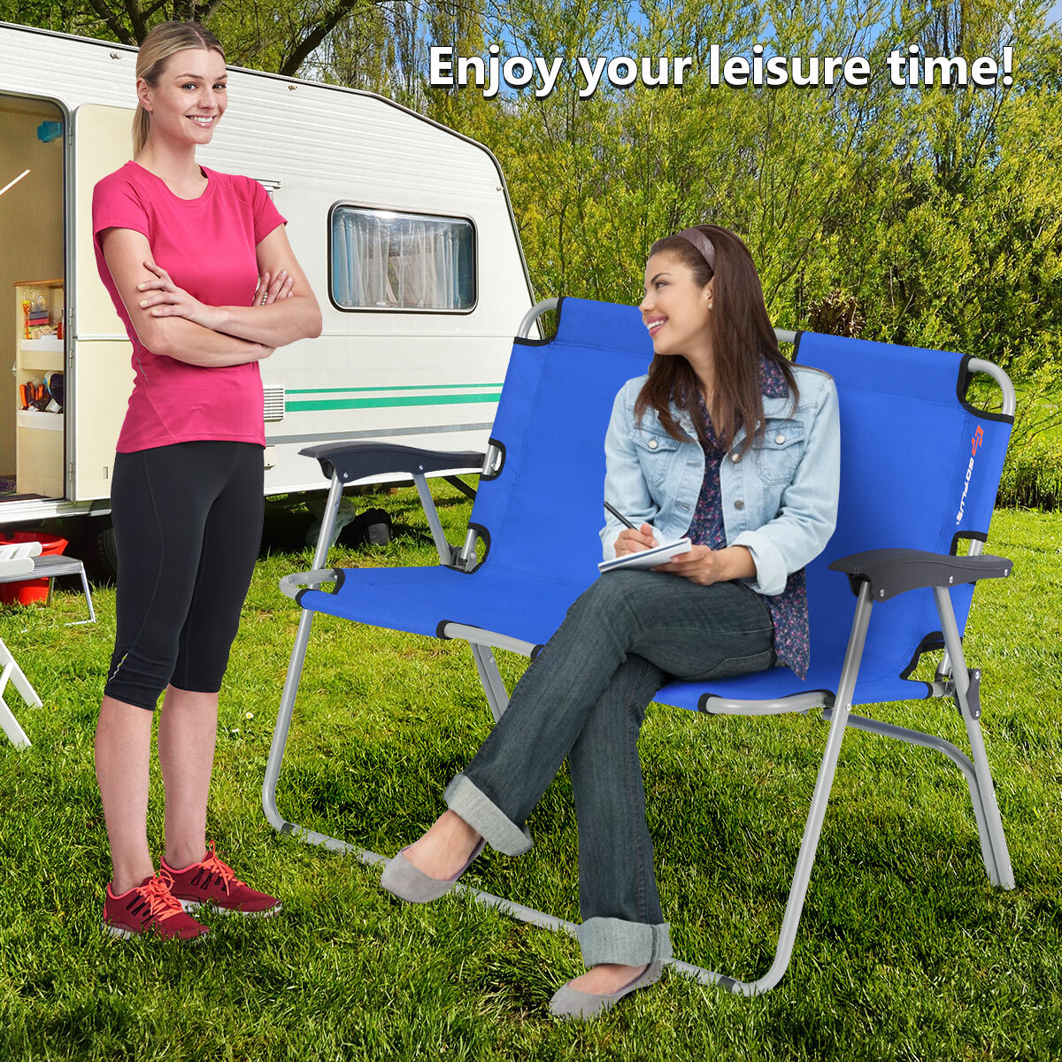 portable loveseat lawn chair