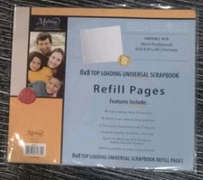 C R Gibson Markings 8  x 8  Top Load Scrapbook Refill Pages, 9 2-Sided Pages 18 