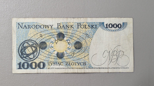 set of 4 Polish bank notes 1979, 1982, 1988. 50, 100, 500, 1000 - Picture 4 of 14