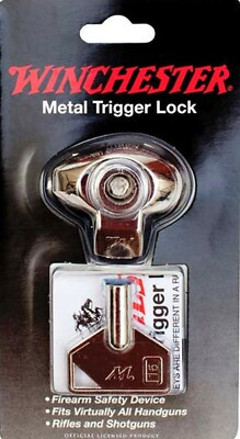 #ad Winchester Metal Trigger LOCK amp; Key gun handgun pistol rifle shotgun winmtl099 $38.21