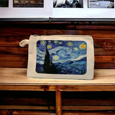 Starry Night Printed Canvas Wallets
