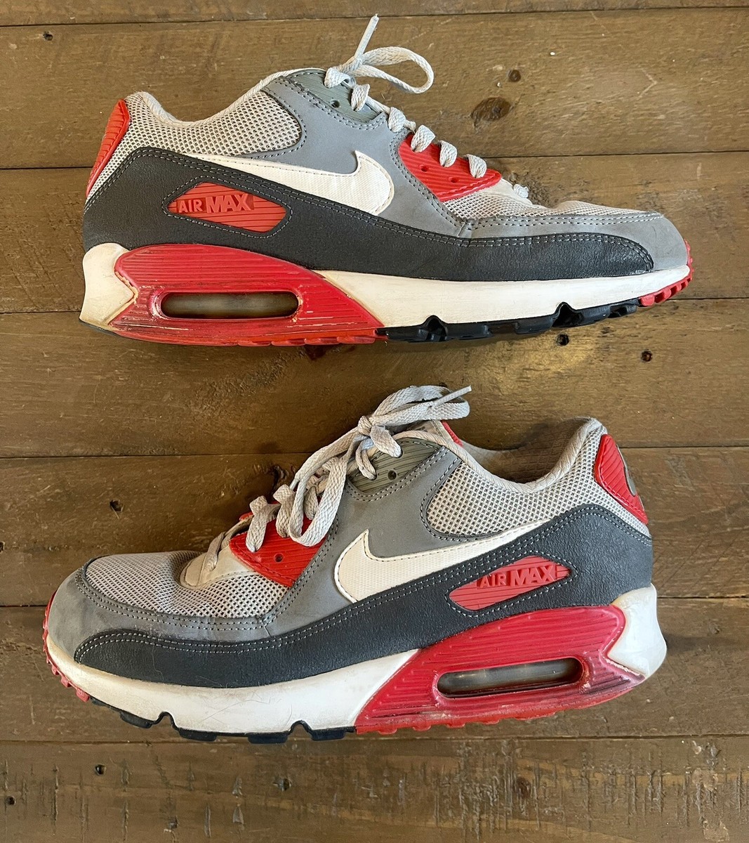 Size 8.5 - Nike Air Max 90 Essential Dusty Grey 537384-011 2013 Men's | eBay