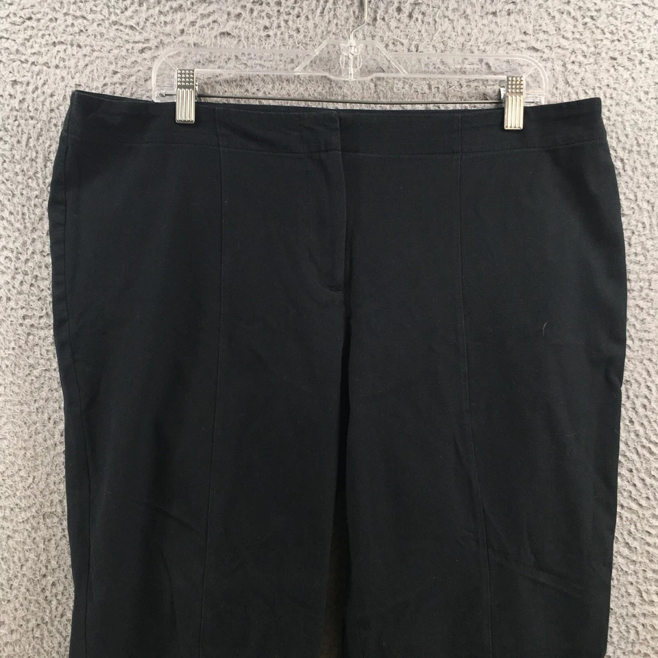 J.Jill Premium Bistretch Straight Leg Trouser Pants Womens 16 Black Mid Rise Zip - Image 2 of 4