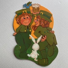 Lot of 11 St. Patrick's Day Die Cuts LAMINATED Vintage Decorations Window Wall