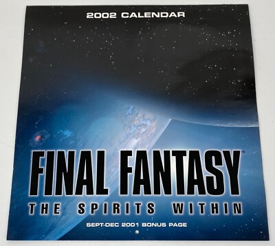 Final Fantasy: The Spirits Within 2002 Calendar Entertainment Calendars Square