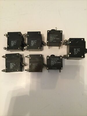 LOT of 7 POTTER & BRUMFIELD  W69-X2Q12-30 assorted CIRCUIT BREAKERS
