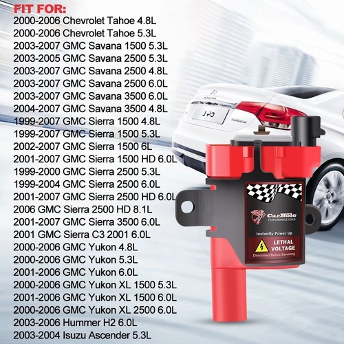 Round Ignition Coil Spark Plug Pack For GMC Chevy Silverado LS1 LS3 4.8 5.3 6.0L - Picture 7 of 14