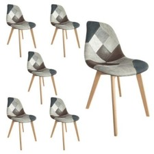 Chaises de salle é manger en patchwork Ornella