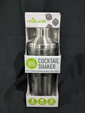 NEW Reduce Stainless Steel Insulated Cocktail Shaker Built-In Strainer, 20 ounce