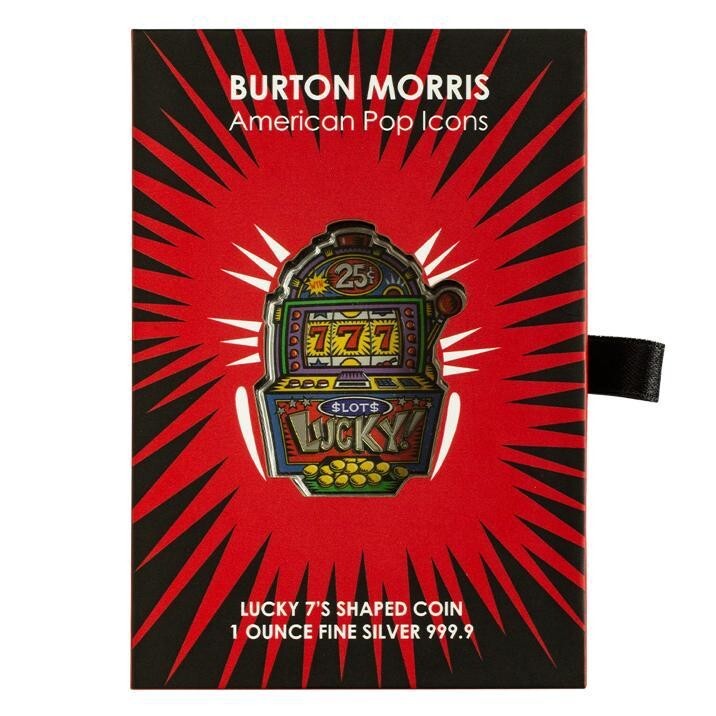 2024 Pamp Suisse Burton Morris Lucky 7's Slot Machine 1 oz