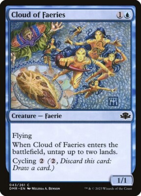 Cloud of Faeries 1x MtG Dominaria Remastered SP/NM