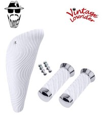 ORIGINAL LOWRIDER 20" White Banana Velour Saddle Lowrider/Cruiser Bicycle w/Grip