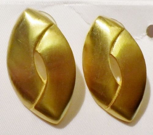 Boucles D'oreilles Percées Vintage – Ovale – Bijou Deux Tons Argent Et Or – Modèle 3771