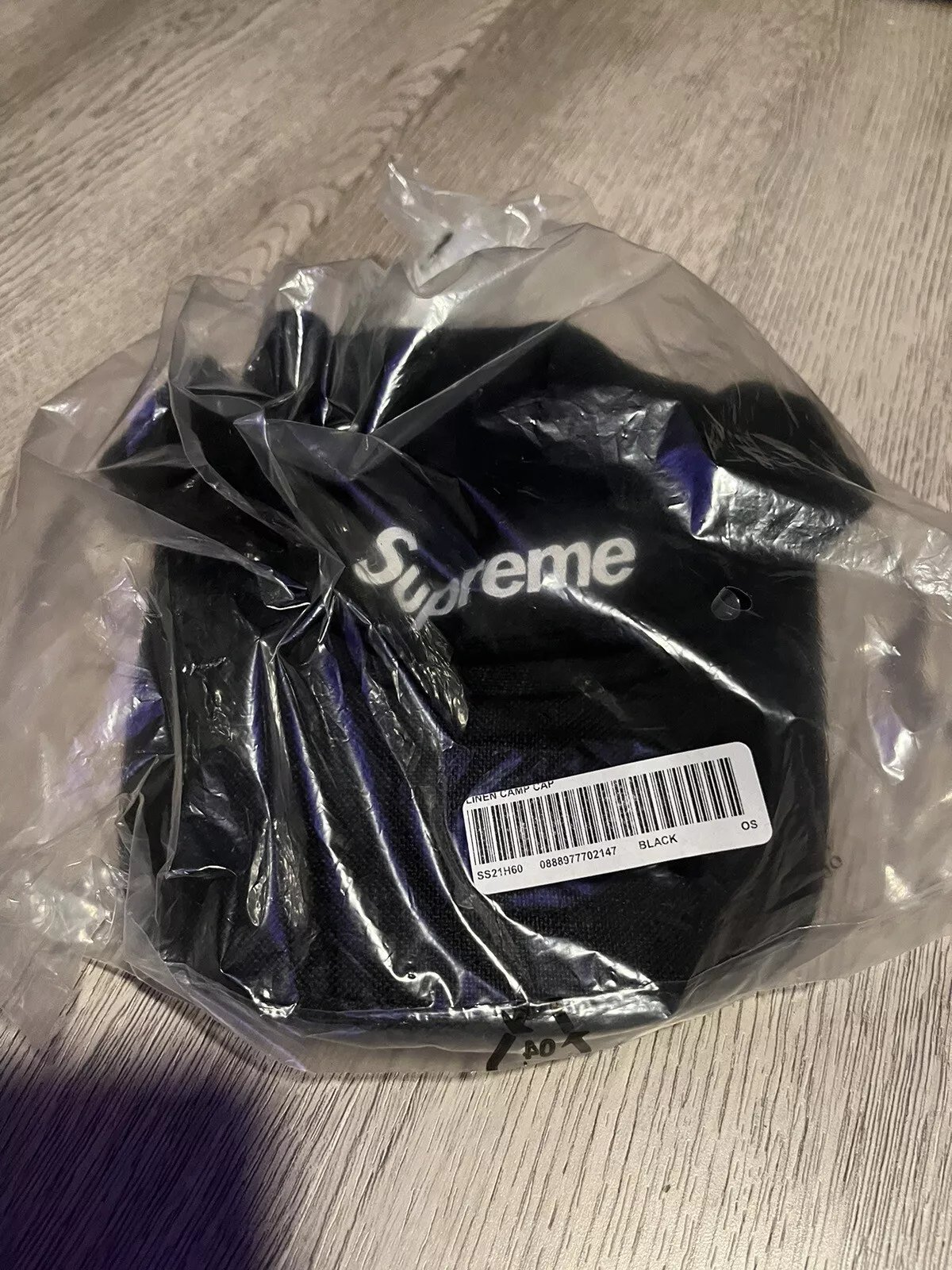 Casquette de camp en lin suprême noire