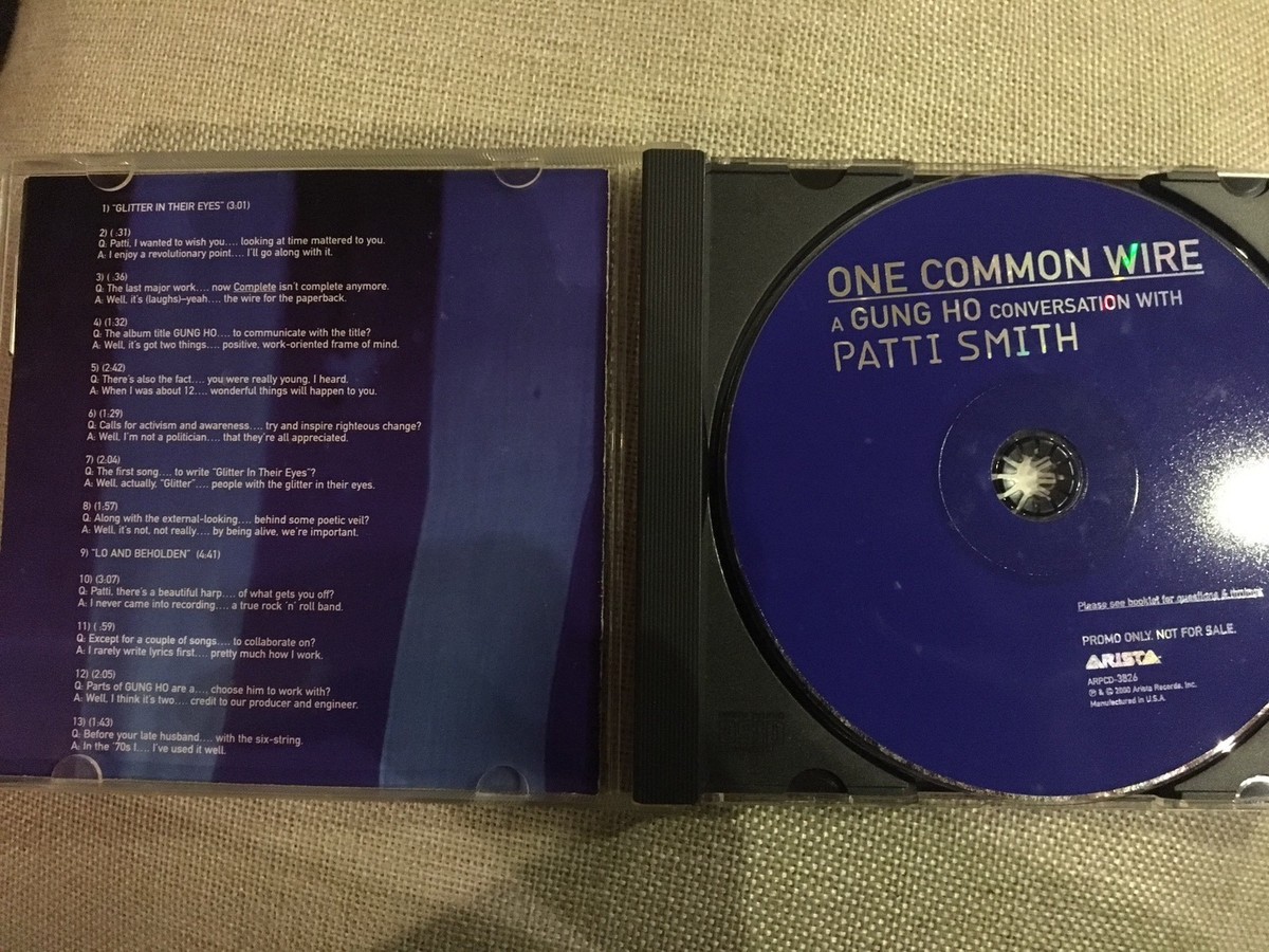 Rare Patti Smith Gung Ho Promo. One Common Wire Album