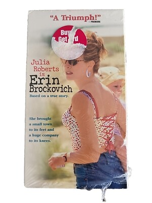 Erin Brockovich VHS 2000 - Julia Roberts, Aaron Eckhart, Albert Finney
