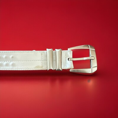 versace white leather belt | eBay