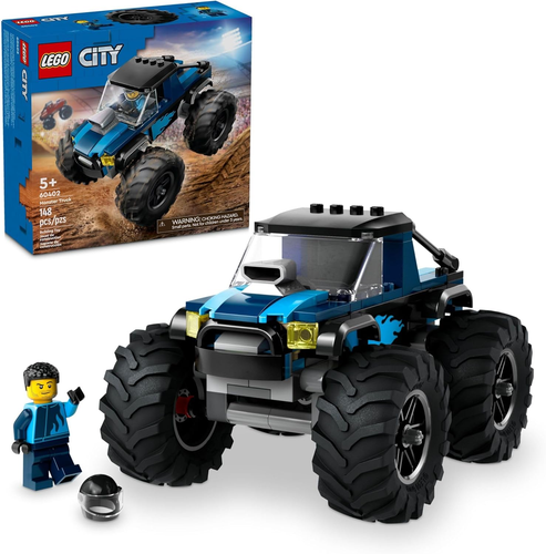 LEGO City Blue Monster Truck Off-Road Toy Playset with a Driver Minifigure, Imag - Picture 11 of 12