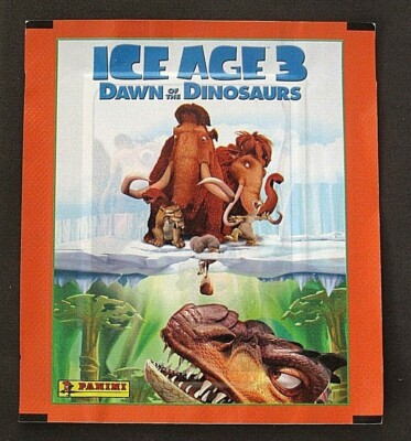PANINI - ICE AGE 3 - DAWN OF THE DINOSAURS - 2009 - I UNGEÖFFNETE PACKUNG + 1 EXTRA GRATIS   
