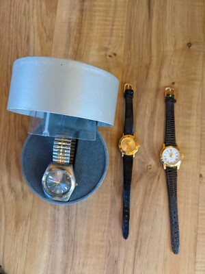 Lot Of 3 Men's & Women's Wrist Watches - Time & Geoffrey Beene