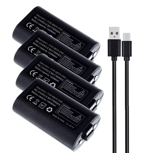 Wiederaufladbarer Akku + USB-Kabel für Xbox One Wireless Controller 1400mAh neu - Bild 27 von 30