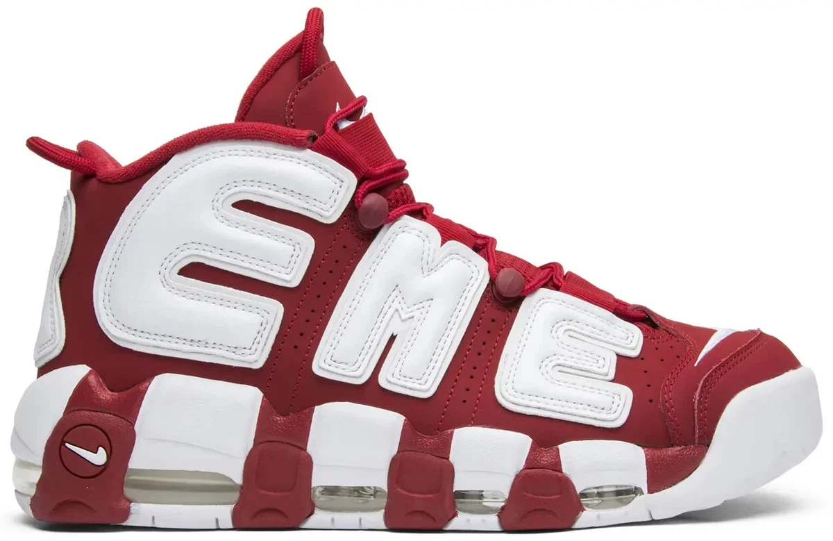 最終価格中古品　Nike SUPREME Air More Uptempo 27 Nike Supreme x Air More Uptempo Red for Sale | Authenticity