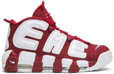  Size 14 Men Supreme x Air More Uptempo 'Red' - In Hand Quick Ship 