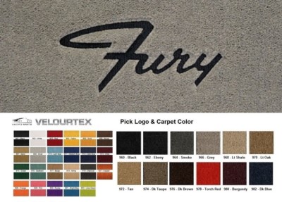 Lloyd Mats Velourtex Plymouth Fury Custom Front Floor Mats (1957-1968)