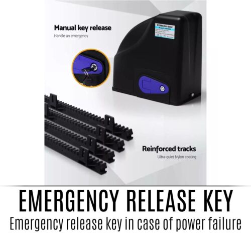 Lockmaster Automatic Sliding Gate Opener 20W 6M Rails 600KG Solar-powered Panel - Picture 8 of 12