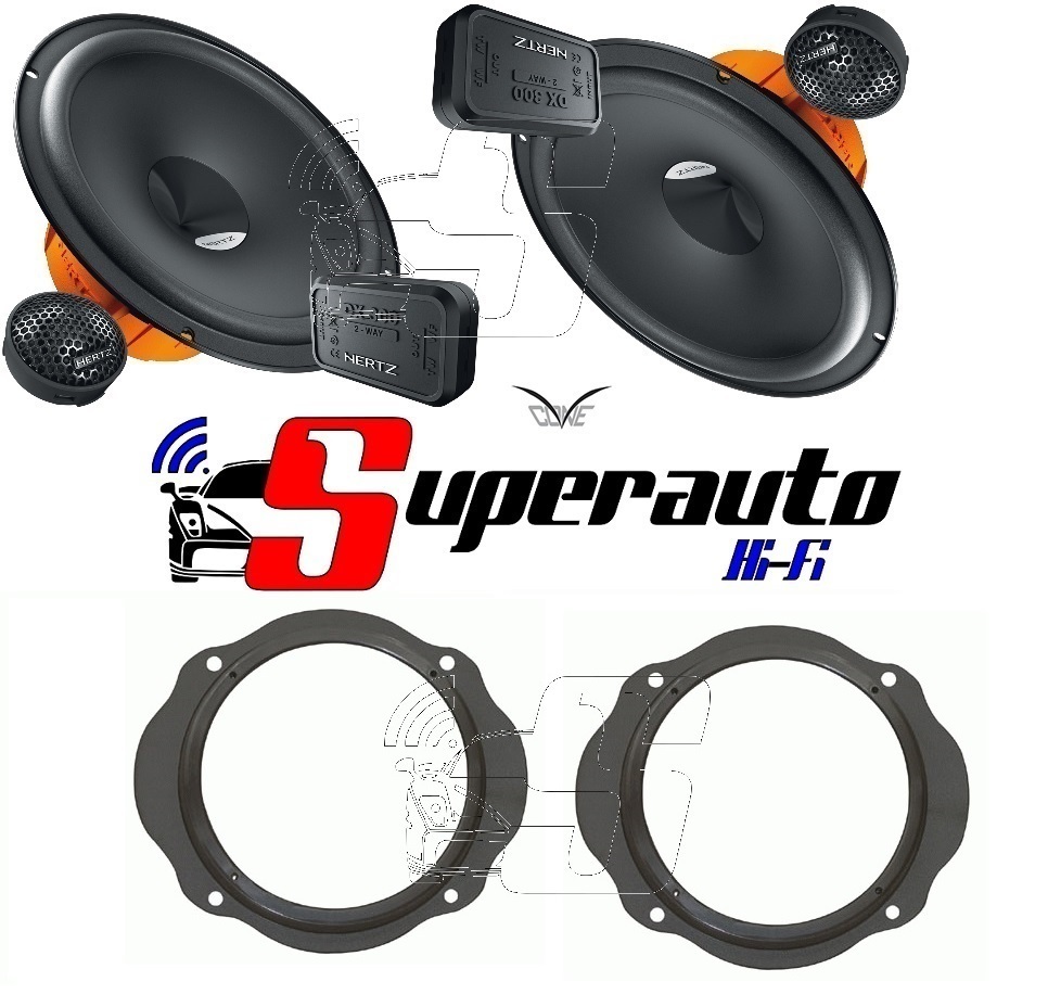 Hertz DSK 165 dsk165.3 Altoparlanti 2 vie + supporti casse FORD Kuga anteriore