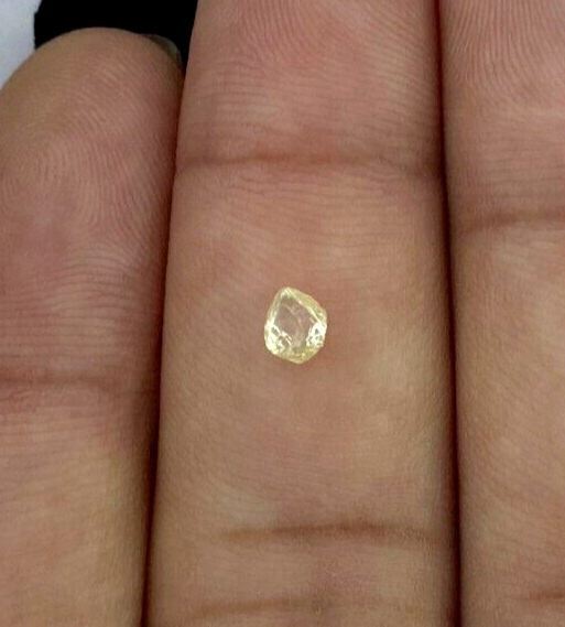 0.36TCW Yellow Natural Polygon shape Raw Rough Diamond - VS1