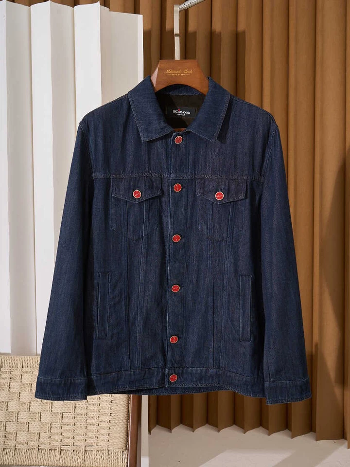Kiton Solapa Doble Bolsillo Denim Chaqueta Foto 4 de 4