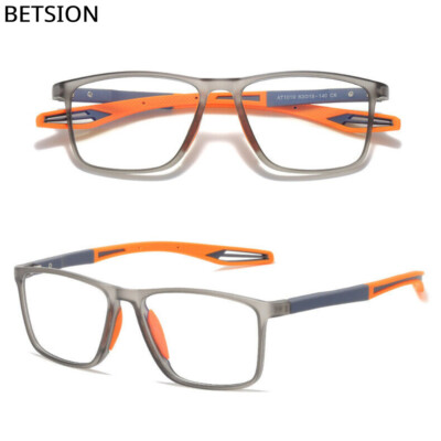 Men TR90 Anti Blue Light Blocking Square Reading Glasses Sport