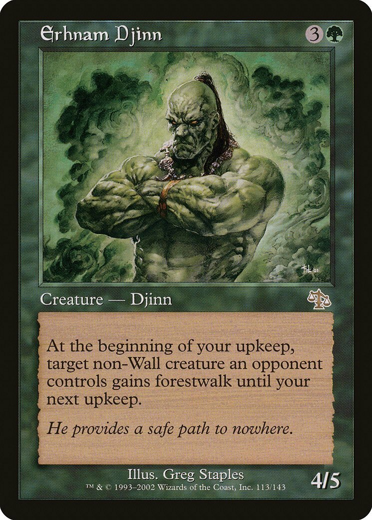 MTG Erthmam Djinn アーナム・ジン　アラビアンナイト　英語 Erhnam Djinn AN (Arabian Nights) ARN magic the gathering
