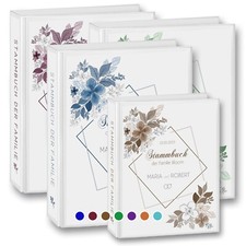 Stammbuch der Familie personalisiert Stammbuchmappe Fiore A5 A4 Stammbücher
