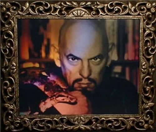 HAUNTED Anton LaVey Photo "EYES FOLLOW  YOU" Satanic 