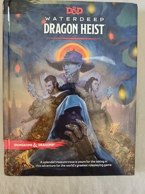 D&D Waterdeep Dragon Heist MAP Intact Dungeons Dragons ~HC VG+ 2018 1st edition