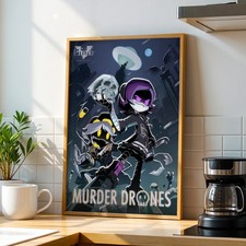 Murder Drones Glitch Productions Key Art Print with Uzi and N Characters