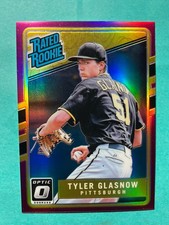 2017 Panini Donruss Optic purple refractor Rated Rookies Tyler Glasnow #36 (RC)