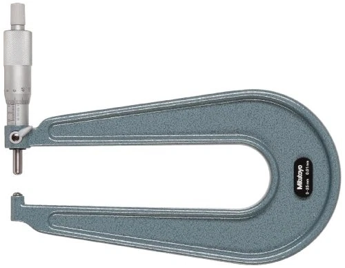Mitutoyo 118-118 Sheet Metal Micrometer  Ratchet Stop  0-25mm Range  0.01mm